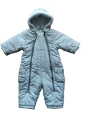 CHŁOPCZYK bardzo ciepły jasnobezowy kombinezon -rozm 74cm