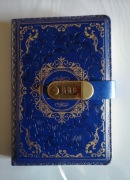 Zeszyt, notes, pamiętnik (kłódka, szyfr) skóropodobny śliczny prezent 