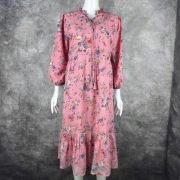 Sukienka midi kwiatowa różowa romantyczna S/M nowa