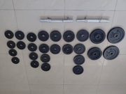 26x obciążenie żeliwne talerze hantle i 2 x 30 mm gryf z Holandii 