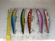 zestaw 5szt woblerów 9 cm 9g