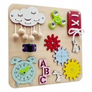 TABLICA MANIPULACYJNA sensoryczna zabawka edukacyjna 30x30cm Spinner 3+