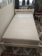 Drewniane łóżko sypialniane z prozdrowotnym materacem! Okazja!