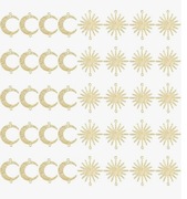 Łączniki do biżuterii słońce księżyc 40 szt złote mosiężne