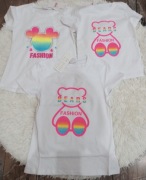 Bluzka dziewczeca biala Miś