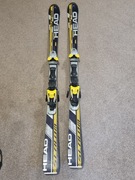 Narty HEAD dł 160 z regulacją twardości na wiązaniach