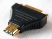 Adapter HDMI wtyk - DVI-D gniazdo     przejściówka 