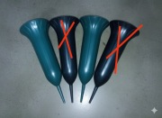 Wazony plastikowe cmentarne wbijane w ziemię zielone