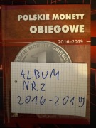Zestaw wszystkich polskich monet obiegowych z lat 2016 do 2019 w albumie 2