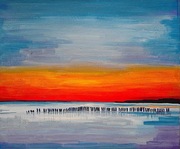 Obraz akrylowy na płótnie " Zachód Słońca "