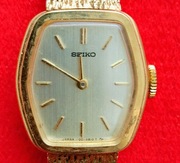 Vintage pozlacany zegarek japoński mechanizm Seiko oryginalna bransoleta 22