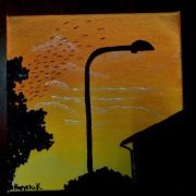 Obraz na płótnie ręczenie malowany 20x20cm