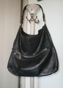 ABRO CZARNA SKÓRZANA NA RAMIĘ DO RĘKI MIĘSISTA SKÓRA  + KURTKA Z JENOTEM