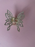 Nowa brylancikowa klamra, spinka do włosów Motyl