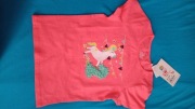  Nowy T-shirt dziewczęcy rozm 92-98