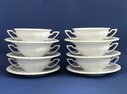 bulionówki + talerzyki ROSENTHAL Maria biała 6szt.