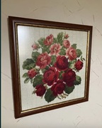 Obraz haftowany recznie techniką krzyżykową