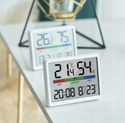 Nowa stacja pogody , higrometr , termometr , zegar kolor biały