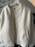 Kremowa bomberka boucle hm kurtka bomberka ecru S