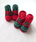 Zestaw 2 par bucików niemowlęcych handmade 10 cm