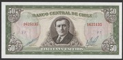 Chile 50 escudos 1960 - F7 - stan bankowy UNC
