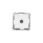 Gniazdo antenowe TV pojedyncze Biały mat Simon 55