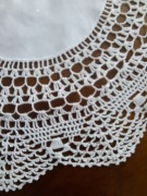 Przepiękna stara serwetka bawełniany kordonek okrągła 2