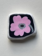 Marimekko, magnes na lodówkę, malowany kamień