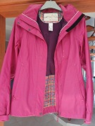 Różowa kurtka przeciwdeszczowa Quechua wiatrówka damska S trekkingowa