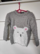 NOWY szary zadbany sweter miś 110 cm Cool Club