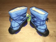 Demar śniegowce dziecięce ocieplane wełną ZIG ZAG niebieskie rozm. 24-25