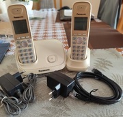 Telefon stacjonarny bezprzewodowy Panasonic dwa słuchawki 