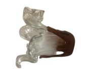 Klosz Szklany do lampy żyrandola Kielich Kwiat bursztyn szkło