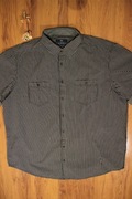 Koszula Canda r. XXL 45/46 czarna szara bawełniana kr rękaw paski