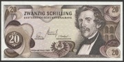 Austria 20 schilling 1967 - Carl Ritter Ghega  - S/X - stan bankowy UNC -