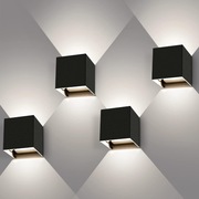 LEDMO 4x Kinkiet LED 12W Ciepła Biel IP65 Szary Regulowany