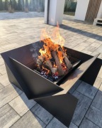 Nowoczesne palenisko ogrodowe czarny mat LOFT Blacha 5mm!