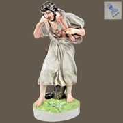 Dudziarz, kobziarz porcelana Zsolnay Węgry wys.42cm