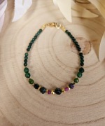 Bransoletka kamienie naturalne Rubin Zoisyt z Rubinem Jadeit Hematyt 