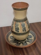 DUŻY WAZON Z TALERZEM  ZE SPÓŁDZIELNI KAMIONKA W ŁYSEJ GÓRZE