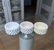 Zestaw Osłonek – baza do świec, gips ceramiczny