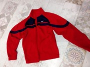 bluza sportowa 152 158 NIKE 12 - 14 lat czerwona granat rozpinana