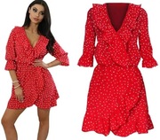 Easy Wear piękna sukienka w groszki roz.M