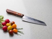 Vintage Japoński nóż Bunka 160mm stal węglowa w nierdzewnych okładzinach