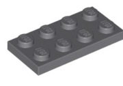LEGO 2x Plate Dark Bluish Gray 2 x 4 używane