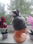 Czapka damska z pomponem 