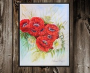 Maki Obraz Akryl Ręcznie Malowany