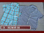 2x Rozmiar 86 - Koszulki z krótkim rekawem koszula