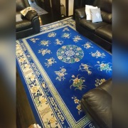 Dywan wełniany niebieski, granatowy, gęsty, 2,5mx3,5m