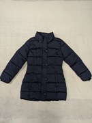 Granatowa elegancka ocieplana kurtka zimowa H&M 140 jak nowa
